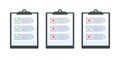 Set of clipboard. Notepad icons. Set of vector icons of notebooks. Vector clipart isolated on transparent background.